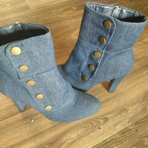 Ladies denim booties